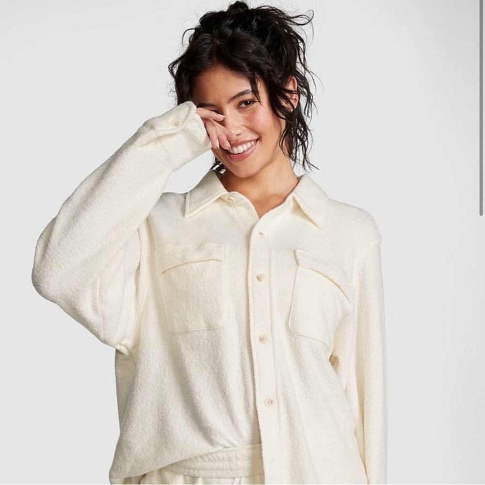 Victoria’s Secret reverse fleece Shacket